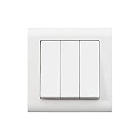 MK Essentials MV4783W1WHI 10AX 3G 1Way Switch, Wide Rocker - White