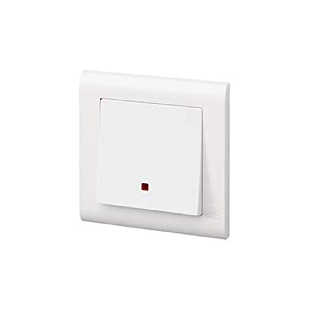 Mk Roco Switch MK Essentials MV4787NWHI 20AX 1G DP Wide Rocker Switch with Neon
