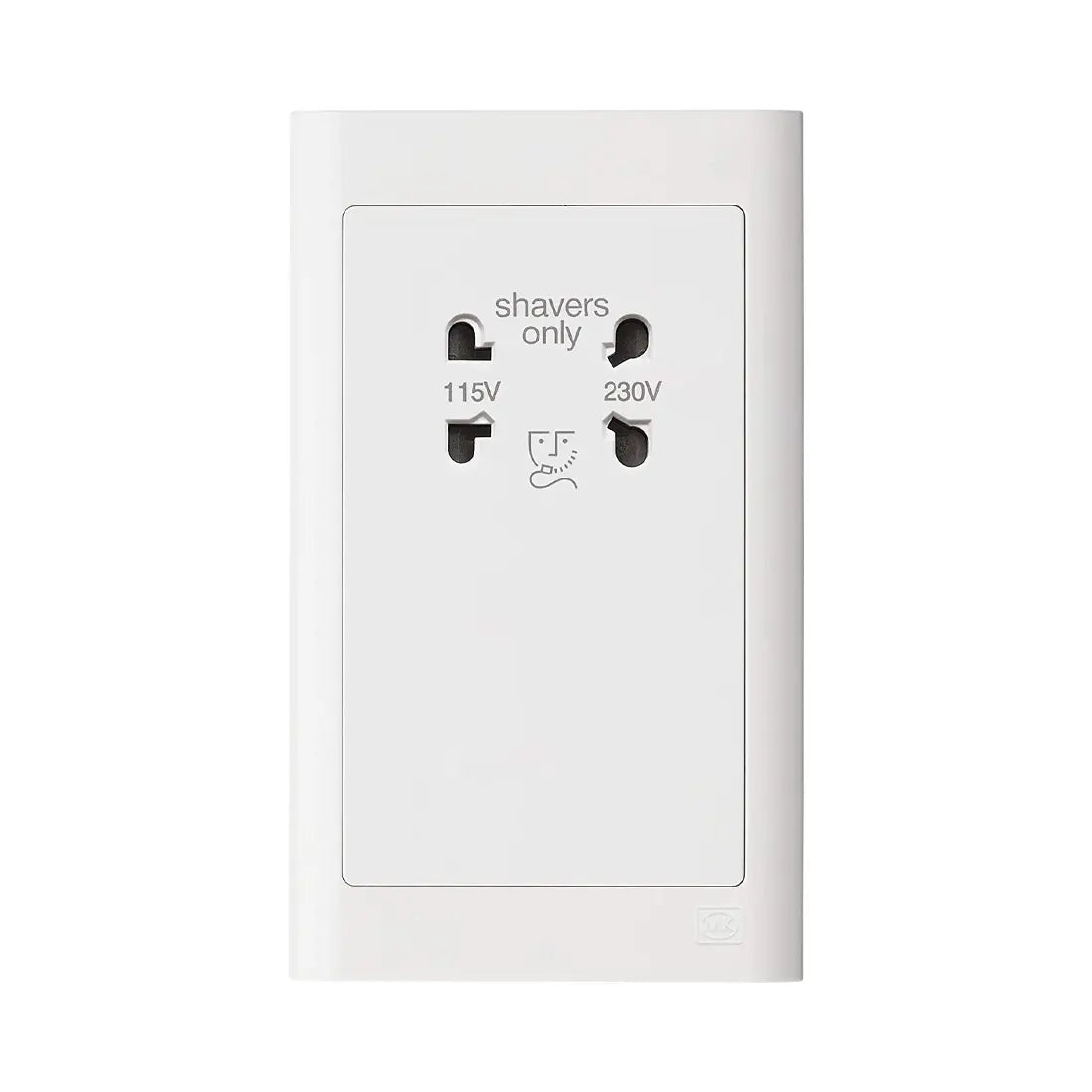 MK Essentials MV701WHI 115/230V Shaver Socket - White