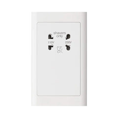 MK Essentials MV701WHI 115/230V Shaver Socket - White - Slide 1