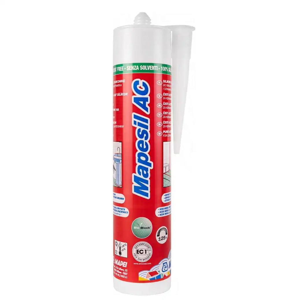 Mapei 100 Mapesil AC Silicone Sealant 310ml White