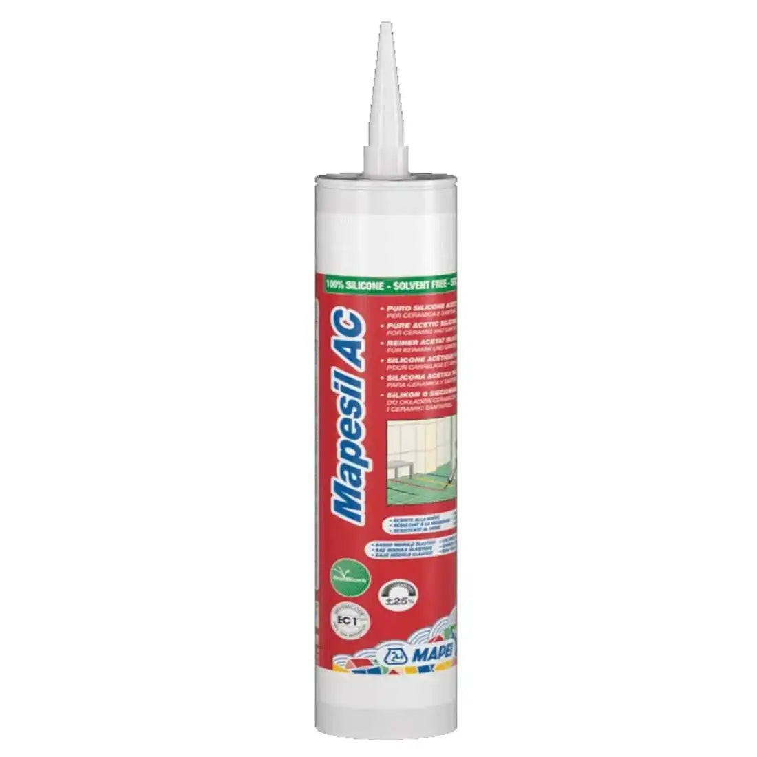 Mapei 100 Mapesil AC Silicone Sealant 310ml - White
