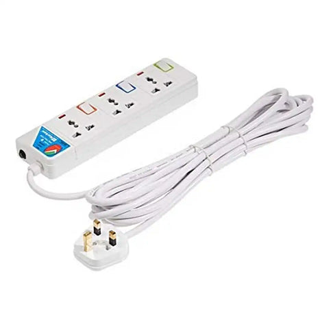 Narken NK-E103 3-Way Extension Cord 13A, 5m