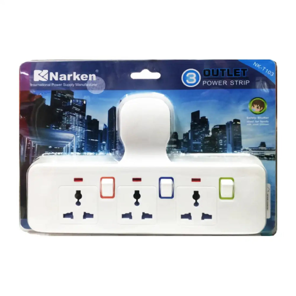 Narken NK-T103 Wall Socket with 3 Outlets