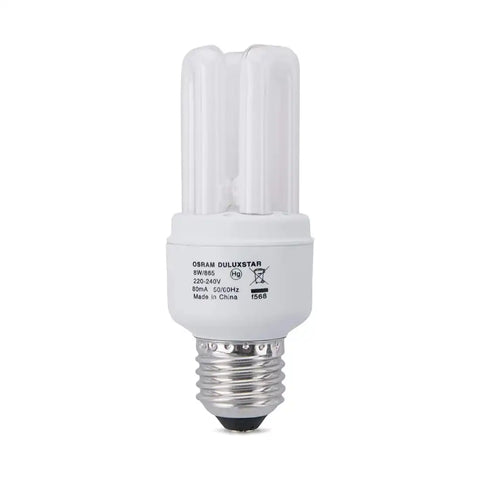 Osram Duluxstar CFL Bulb, Energy Saving Lamp 8W, 420lm, E27 - Warm White