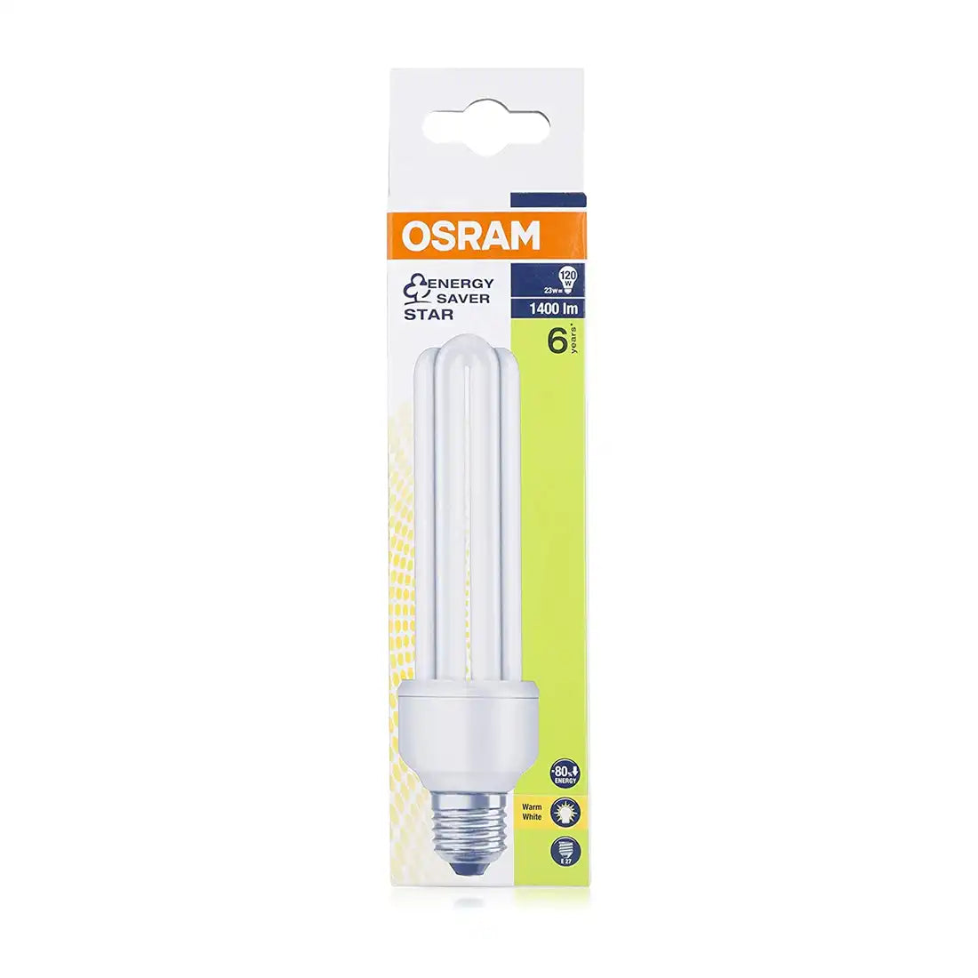 Osram Duluxstar Cool CFL Bulb, Energy Saving Lamp 23W, 1400lm, 2700K - Warm White