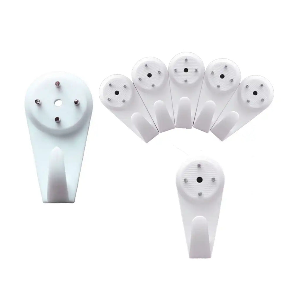 Robustline 50509 Non-Trace Plastic Invisible Nail Wall Hook, 5 pcs