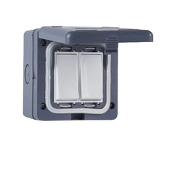 Schneider Electric GWP1622 Weatherproof Light Switch IP55 2 Gang 2 Way - Slide 3