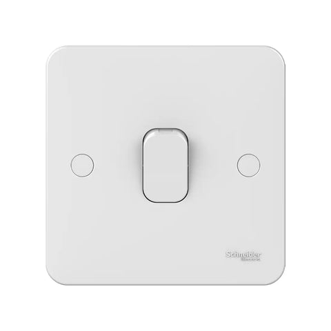 Schneider Electric Lisse 2 Way Plate Switch GGBL1012NIS, 1 Gang 10AX - White