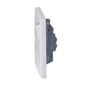 Schneider Electric Lisse Single Switched Socket GGBL3010NIS British Standard, 1 Gang 13 A White
