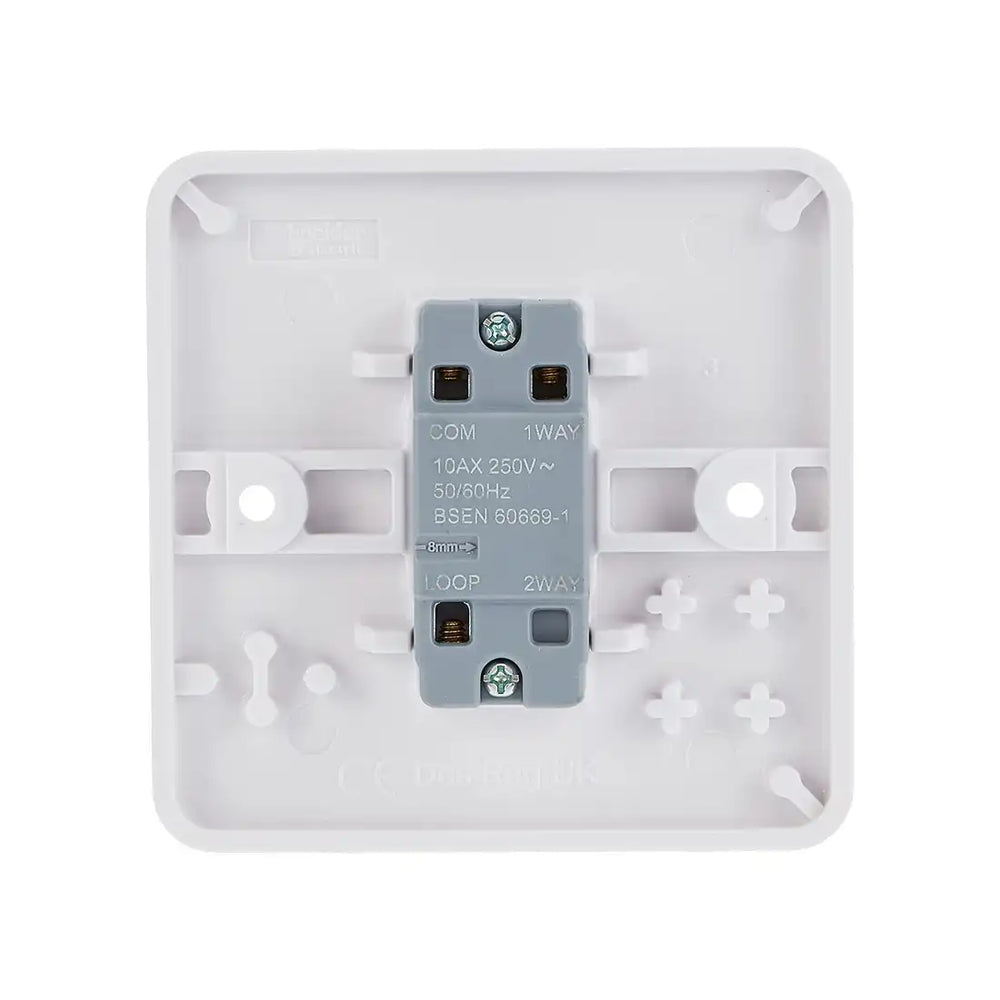 Schneider Electric Lisse Single Way Plate Switch GGBL1011NIS, 1 Gang 1 Way 10AX White