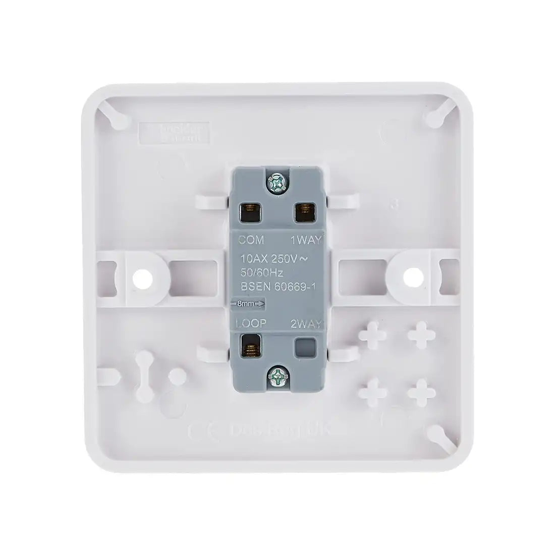 Schneider Electric Lisse Single Way Plate Switch GGBL1011NIS, 1 Gang 1 Way 10AX - White