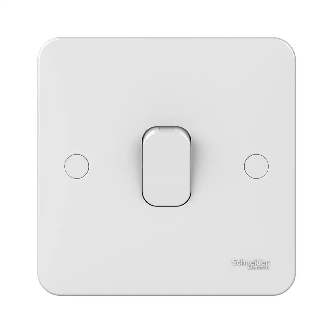 Schneider Electric Lisse Single Way Plate Switch GGBL1011NIS, 1 Gang 1 Way 10AX - White