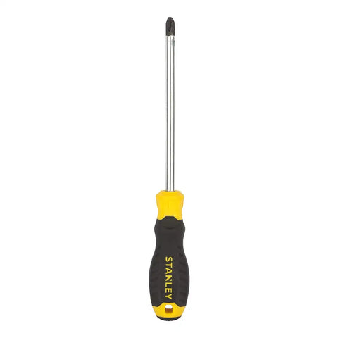 Stanley 2-65-173 Screwdriver with Magnetized Tip, Cushion Grip 3pt x 200 mm (+) - Black & Yellow