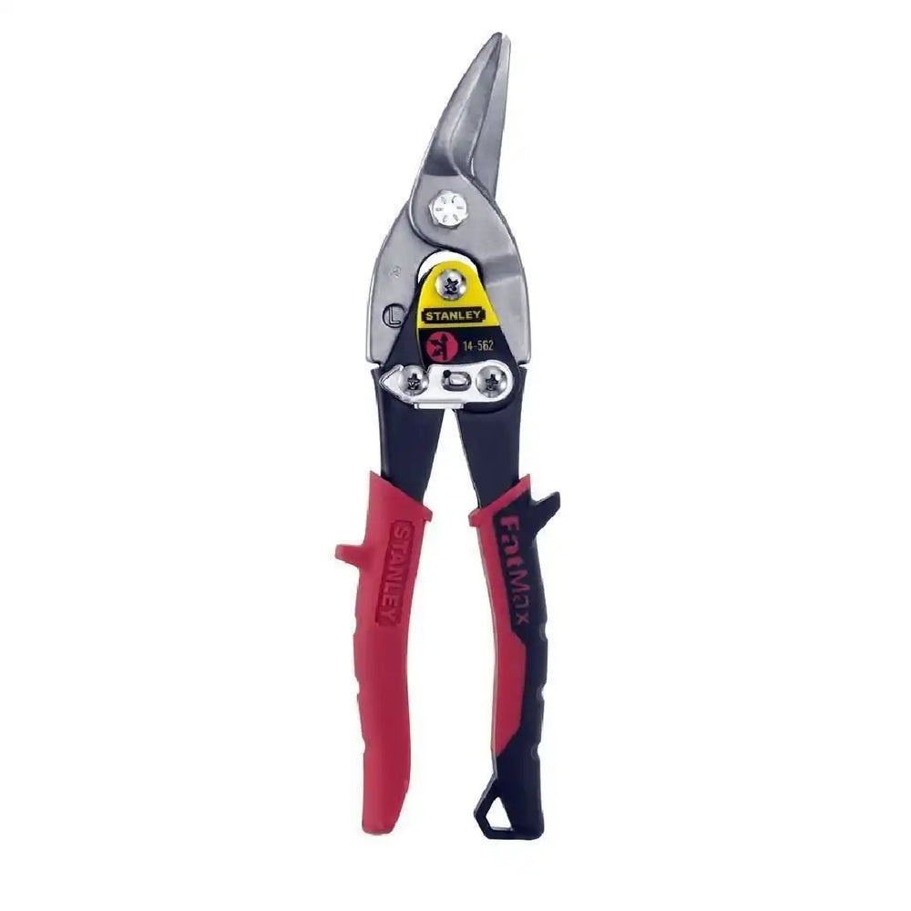 Stanley 214562 MaxSteel Aviation Snips, Left Cut - Red