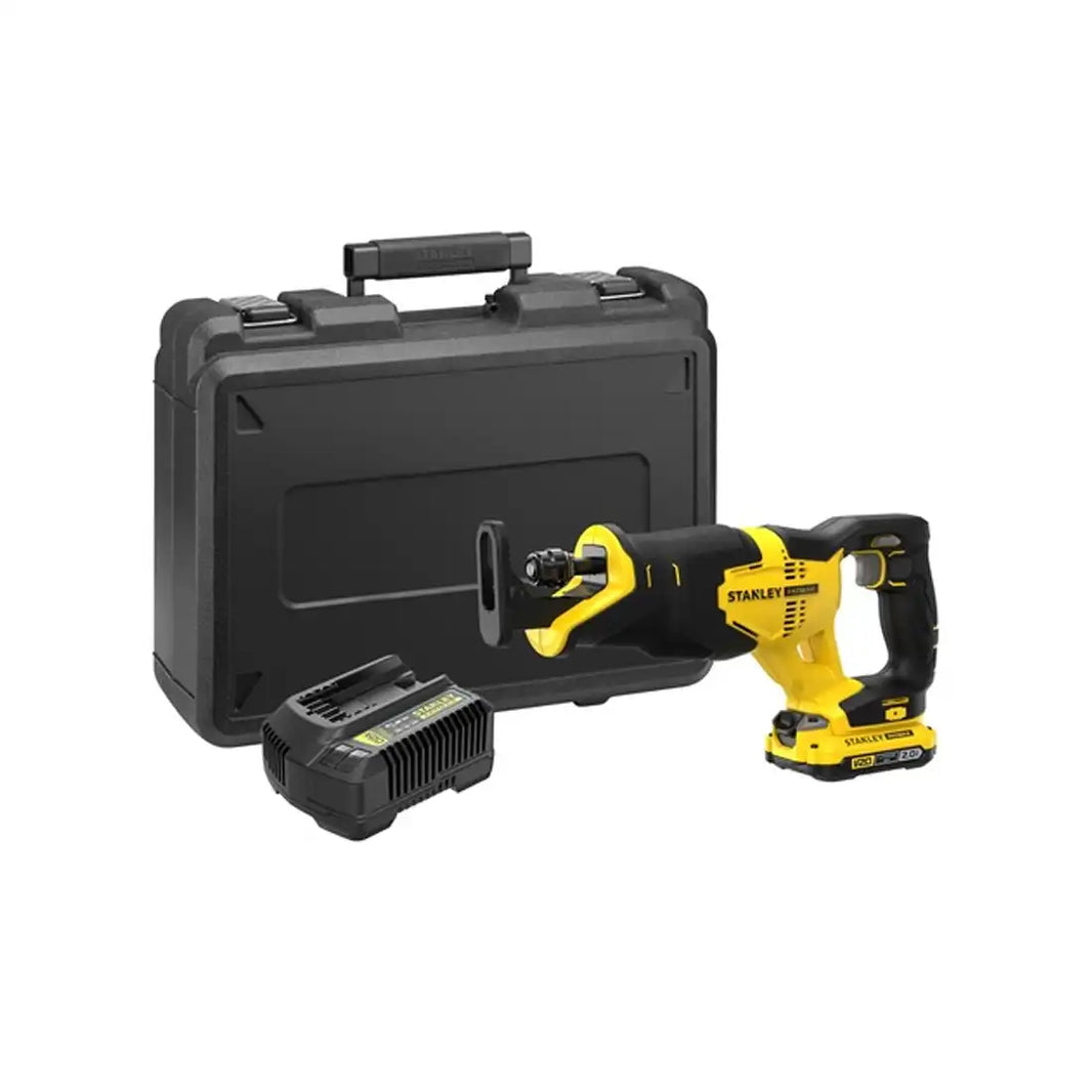 Stanley SFMCS300D1K-GB Fatmax V20 Reciprocating Saw 18V with 1 x 2.0Ah Lithium-Ion Batteries and Kit Box