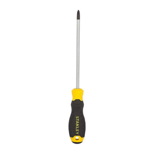 Stanley STMT60811-8 Phillips Screwdriver with Magnetized Tip, Cushion Grip PH2 x 150mm (+) Black & Yellow