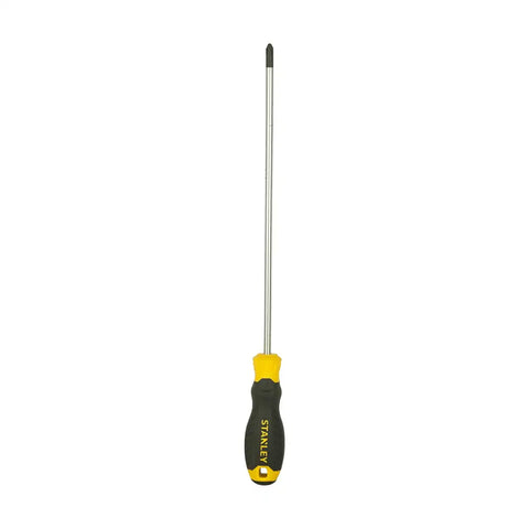Stanley STMT60812-8 Phillips Screwdriver with Magnetized Tip, Cushion Grip PH2 x 200mm (+) - Black & Yellow