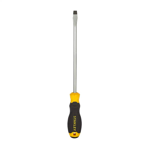 Stanley STMT60832-8 Screwdriver with Magnetized Tip, Cushion Grip 8 x 200 mm (-) - Black & Yellow