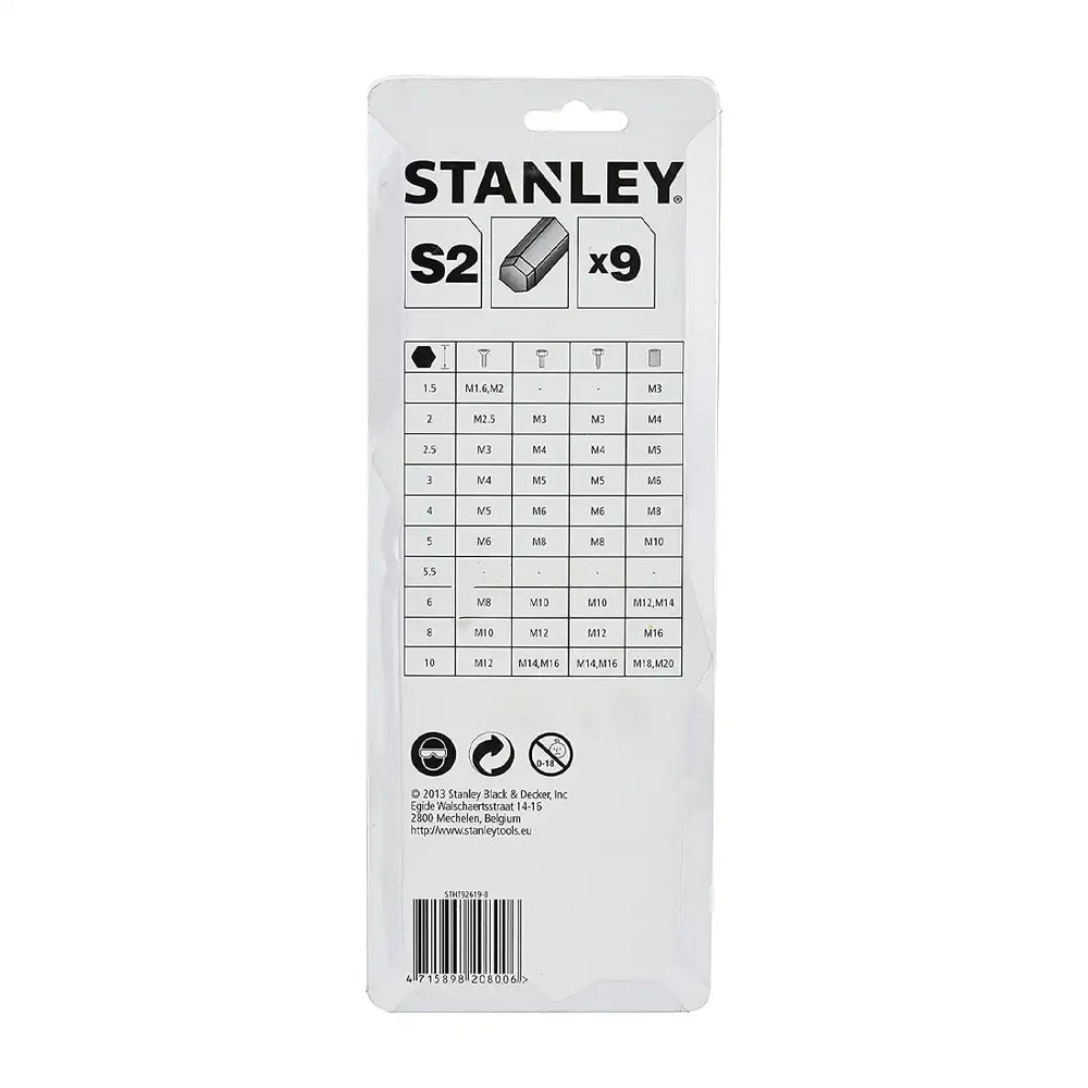 Stanley Long Hex Key Set STMT92619 8 9 Pcs In Dubai UAE NQCART Stanley long hex key set stmt92619 8 9 pcs in dubai uae nqcart