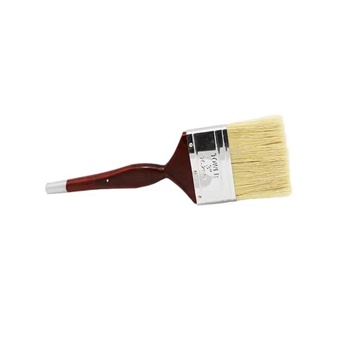 Tower Paint Brush with White Bristles 3 inch - Silver
