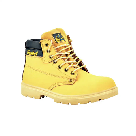 Vaultex 11K SBP High Ankle Leather Safety Shoes, Steel Plate - Honey