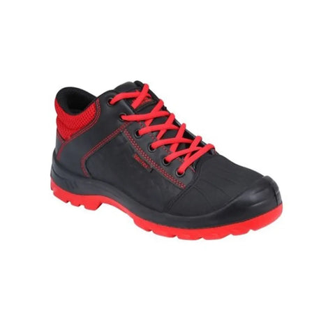 Vaultex AGO AK S3 High Ankle Leather Safety Shoes - Black/Red