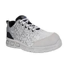 Vaultex EAK S1P Low Ankle Safety Shoes - Black/White - Slide 1