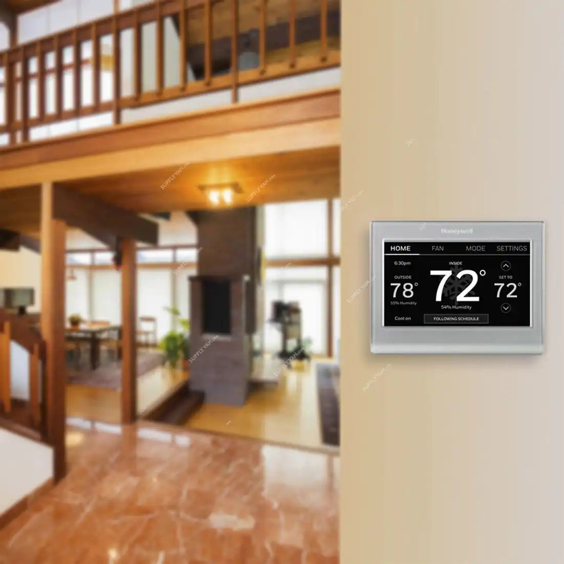 Honeywell Home RTH9580WF1021 Wi-Fi Touch Screen Programmable Thermostat- White