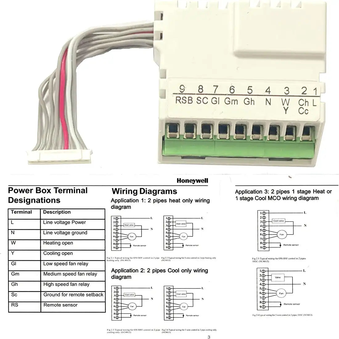 Honeywell Horizontal Thermostat T6861H2WG-M Green Dubai UAE, NQCART