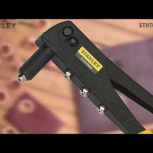 Stanley STHT69800-8 Heavy Duty Riveter 4 Nose Pieces Yellow